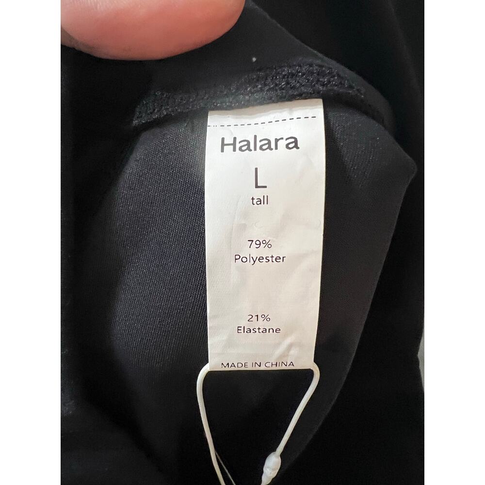 NWT-L-TALL-Halara Flex DayStretch Crossover Flare Yoga Pants Black - Picture 4 of 4